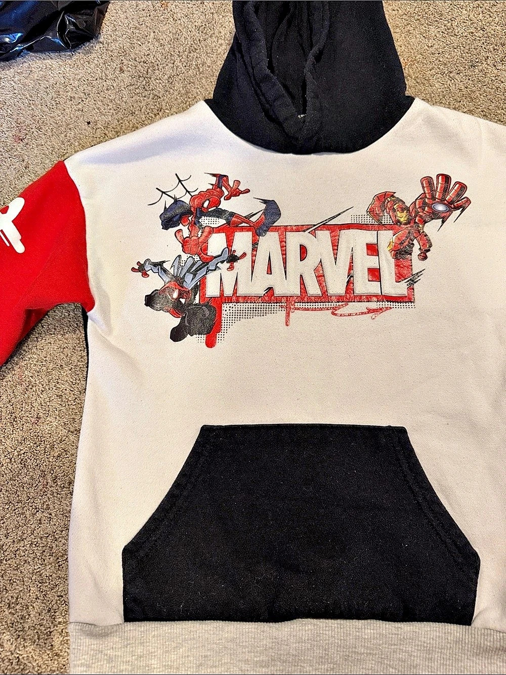 Marvel Graphic Hoodie Boys 7-8Y White & Red